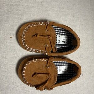 GAP Toddler Brown Suede Moccasins 6-12m